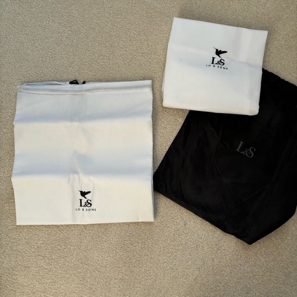 Lo & Sons Black Saffiano 15” Seville Tote with gold hardware and extra NEW shell - Picture 11 of 16